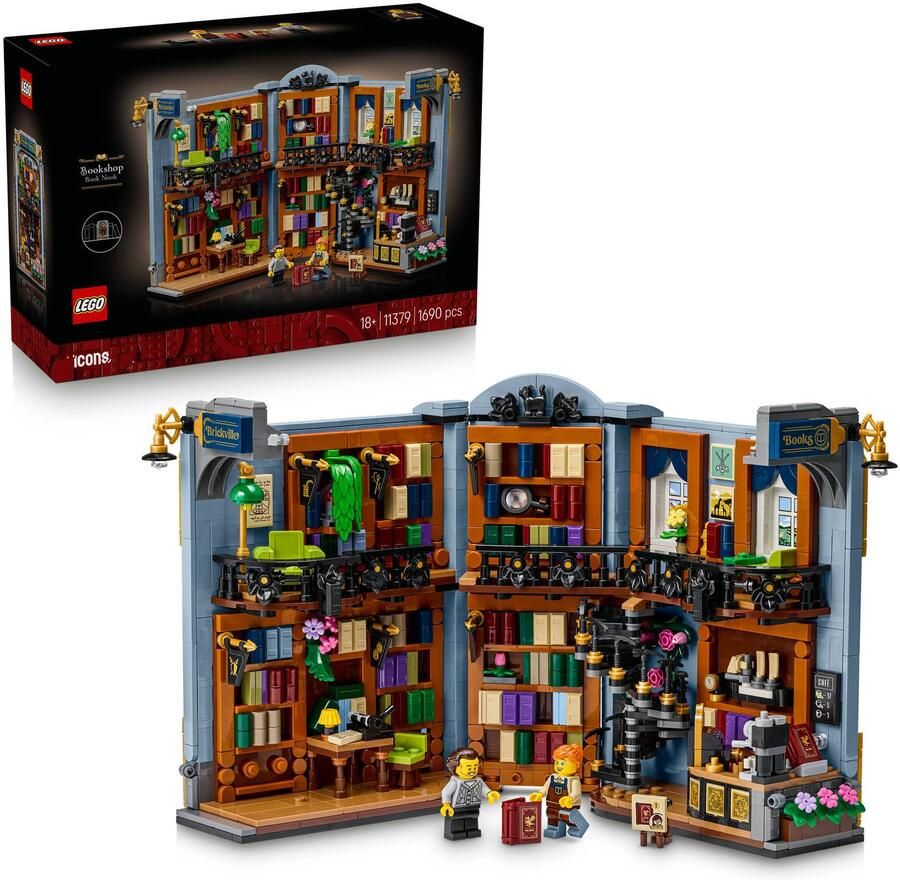 LEGO Icons Boekensteun: Boekhandel Bouwpakket voor Volwassenen 11379