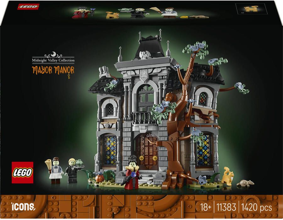 LEGO Icons Burgemeestershuis Griezelig Landhuis Bouwpakket 11383 - Foto 4