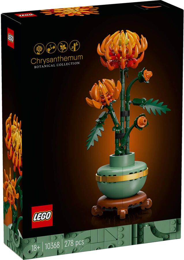 LEGO Icons Chrysant Bouwpakket voor Volwassenen uit de Botanical Collection 10368 Icons