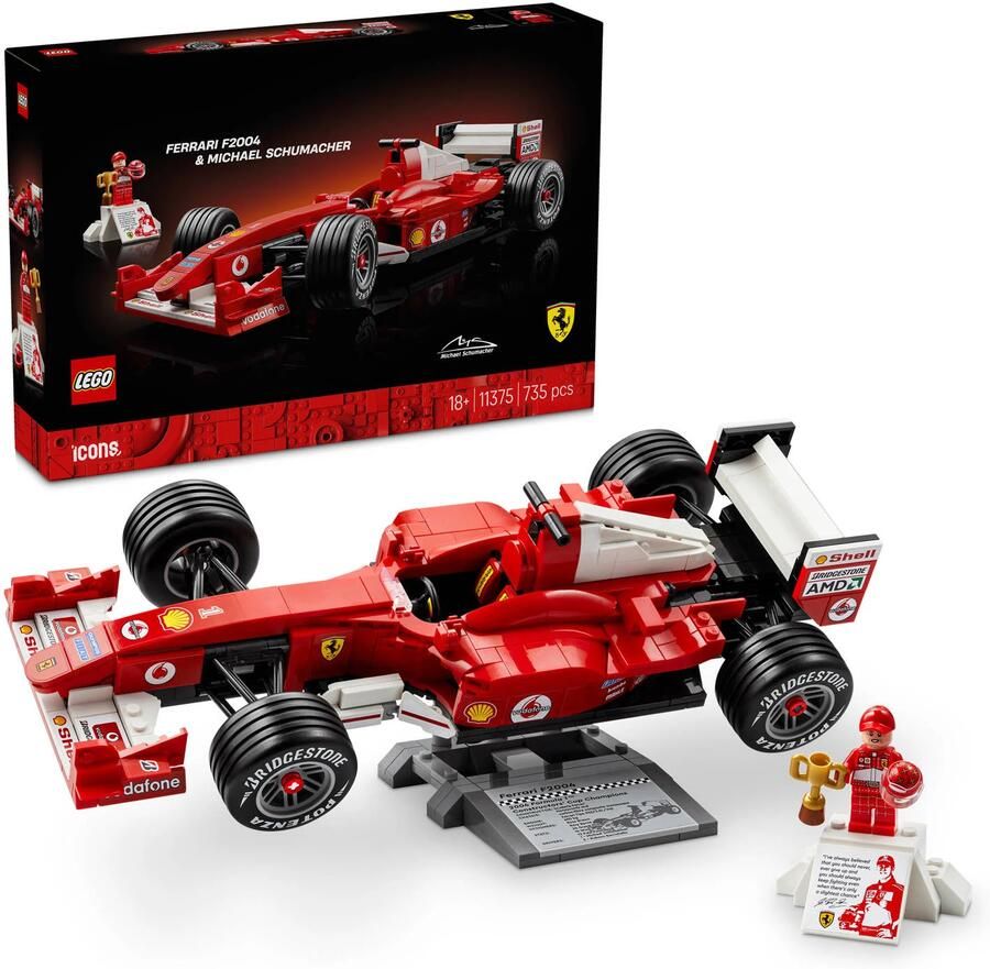 LEGO Icons Ferrari F2004 en Michael Schumacher Modelauto 11375 - Foto 3