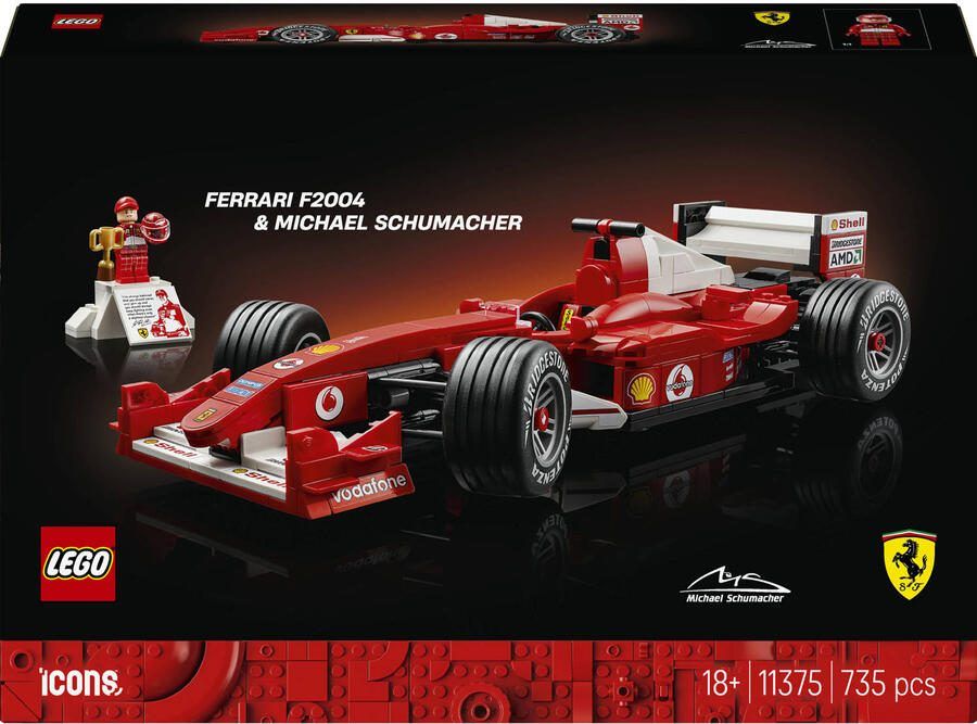 LEGO Icons Ferrari F2004 en Michael Schumacher Modelauto 11375 - Foto 5