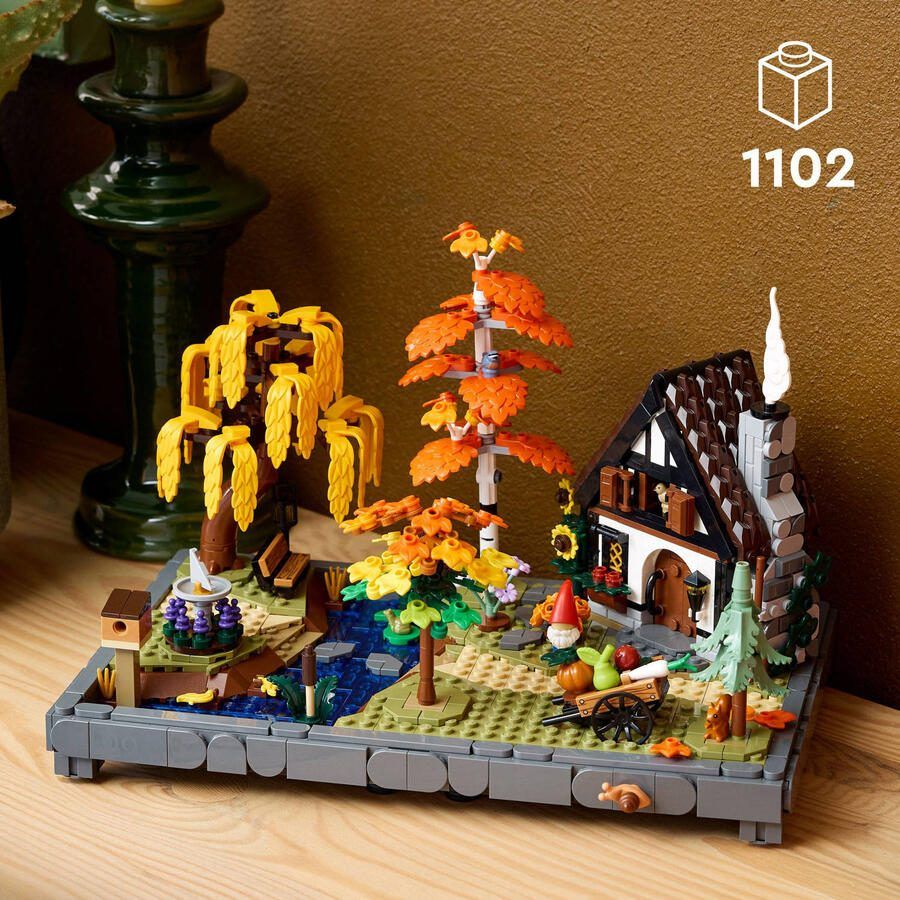 LEGO Icons Herfsttuin met Cottage Herfstdecoratie Bouwpakket 11372 - Foto 4