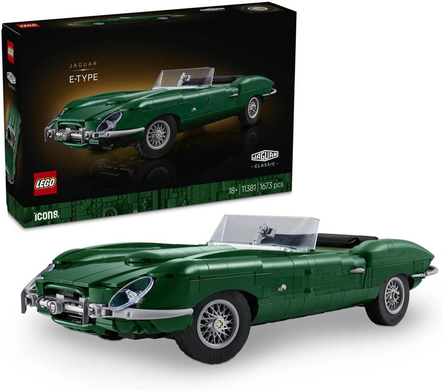 LEGO Icons Jaguar E-Type Klassieke Sportwagen Auto Bouwpakket 11381 - Foto 3