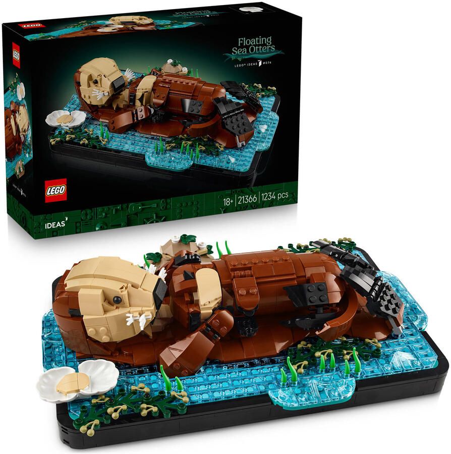 LEGO IDEAS Drijvende Zeeotters Bouwpakket voor Volwassenen 21366