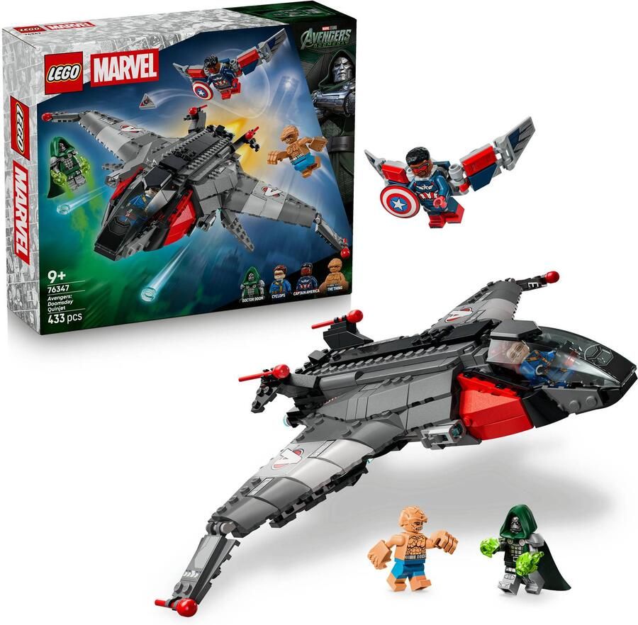 LEGO Marvel Avengers Doomsday Quinjet Vliegtuig Speelgoed 76347 - Foto 3