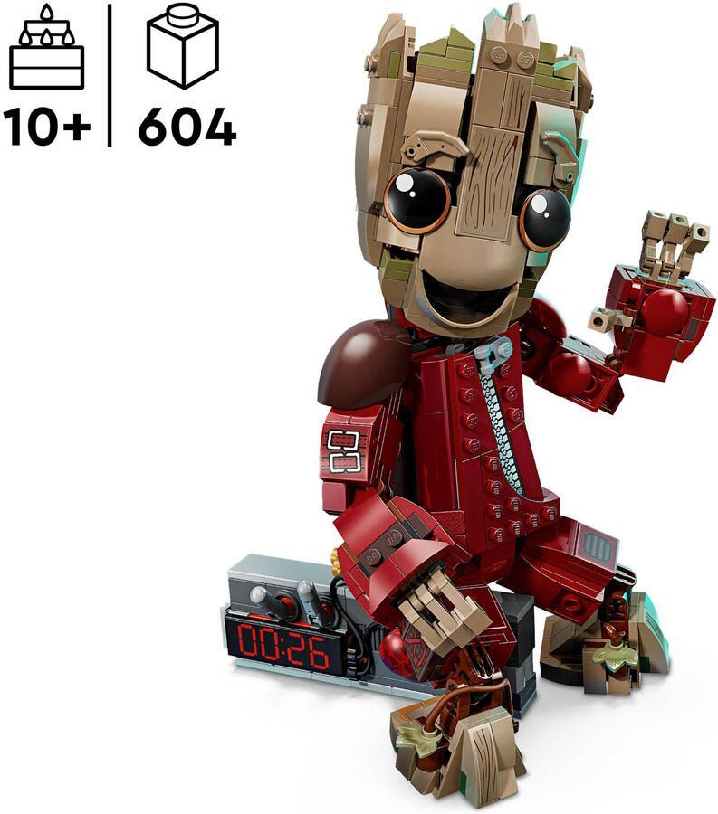 LEGO Marvel Groot in Ravager Jumpsuit Bouwbaar Speelgoed 76341 - Foto 3