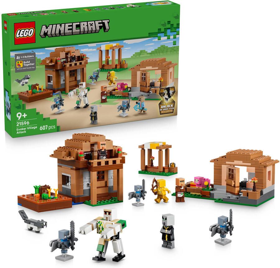 LEGO Minecraft 21596 de aanval van de tovenaar op het dorp - Foto 3