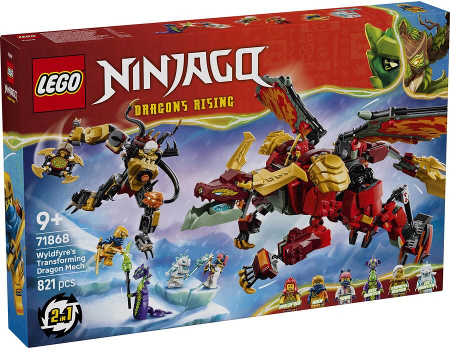 LEGO EGO Ninjago 71868 Wyldfyre's transformerende drakenmecha - Foto 4