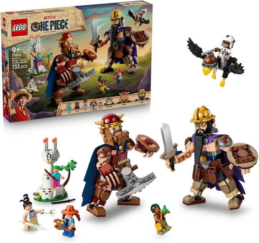 LEGO One Piece Dorry vs. Brogy – Reuzen van Kleine Gaarde 75644 Set
