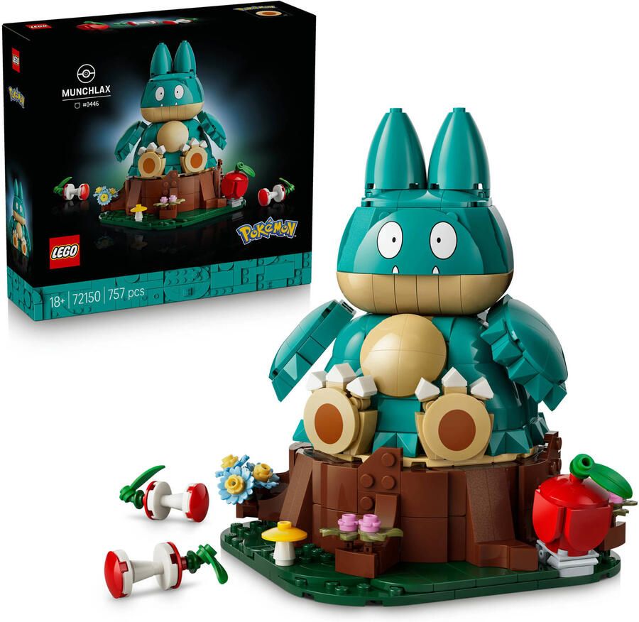 LEGO Pokémon Munchlax Figuur Bouwpakket voor Volwassenen 72150