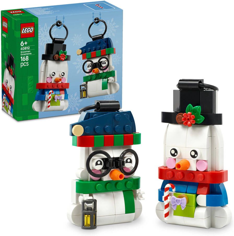LEGO Seasons and Occasions Sneeuwpopornamenten Kerstversiering en Bouwpakket voor Kinderen 40812