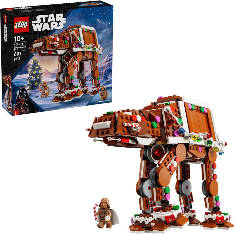 LEGO Seasons and Occasions Star Wars Peperkoek AT-AT Walker Kerst Bouwpakket voor Kinderen 40806 - Foto 3