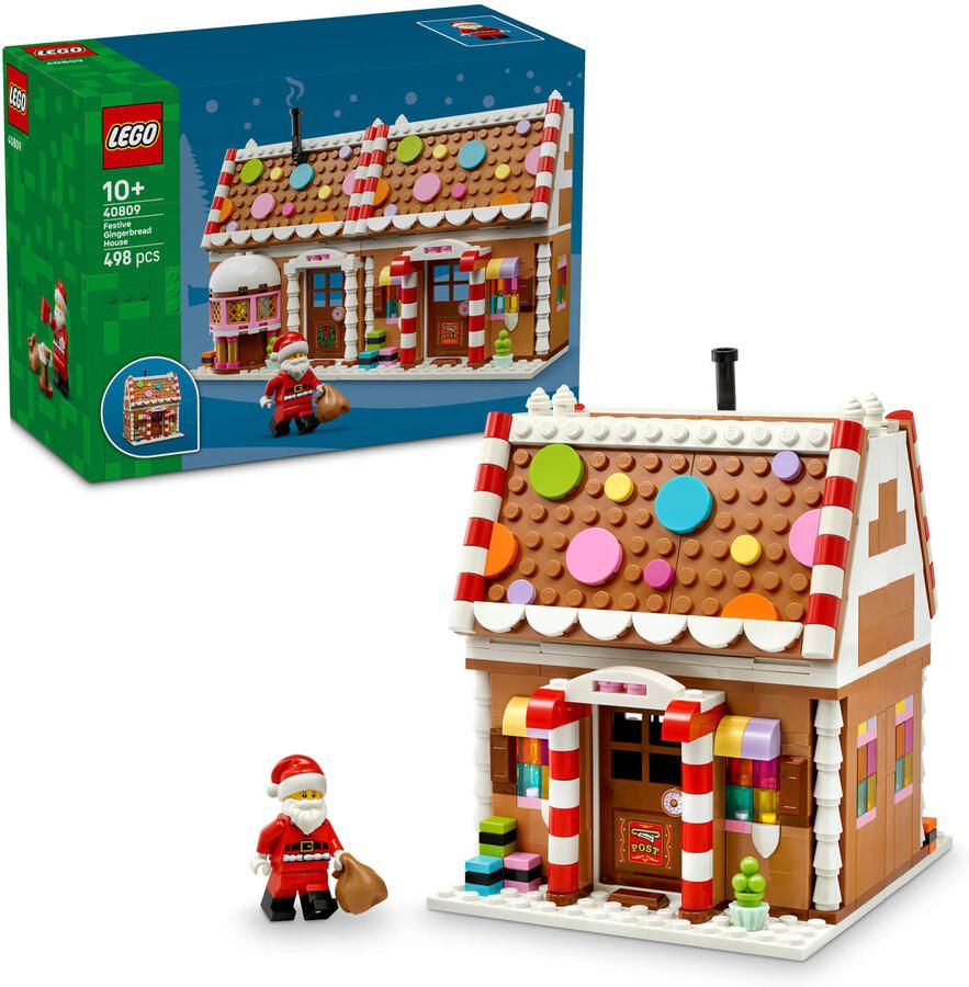 LEGO Seasons and Occasions Winters Peperkoekhuisje Kerst Speelgoed voor Kinderen 40809