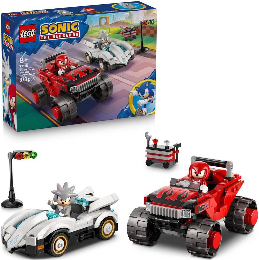 LEGO Sonic the Hedgehog Silvers Auto vs. Knuckles' Monstertruck Speelgoed 77118