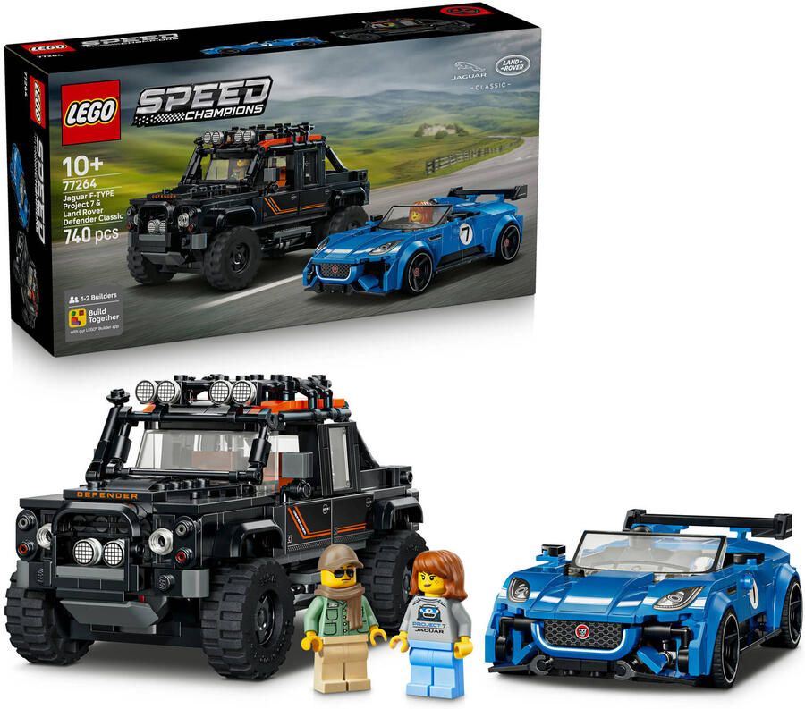 LEGO Speed Champions Jaguar Project 7 en Land Rover Defender Set 77264