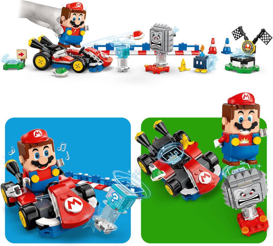 LEGO Super Mario Kart™ – Interactieve Mario™ en standaardkart 72043 - Foto 3