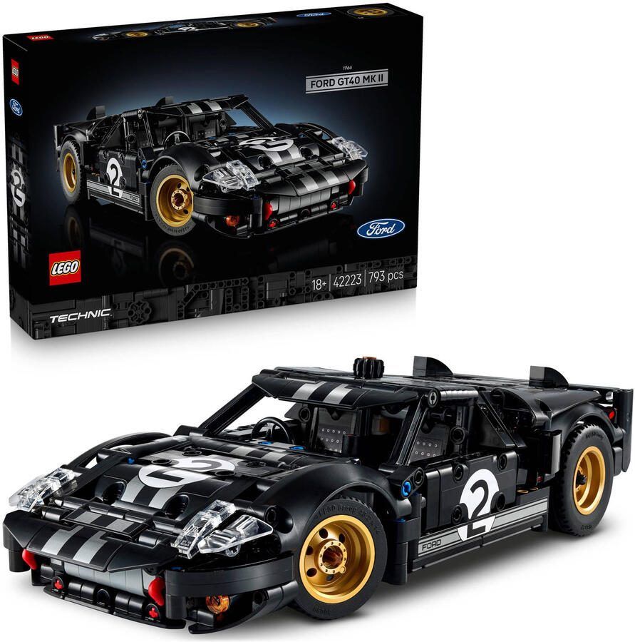 LEGO Technic 1966 Ford GT40 MKII Racewagen Auto Bouwpakket 42223 - Foto 2