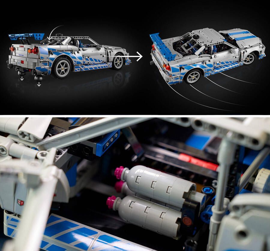 Lego Technic 2 Fast 2 Furious Nissan Skyline GT-R (R34) auto 42210 - Foto 4