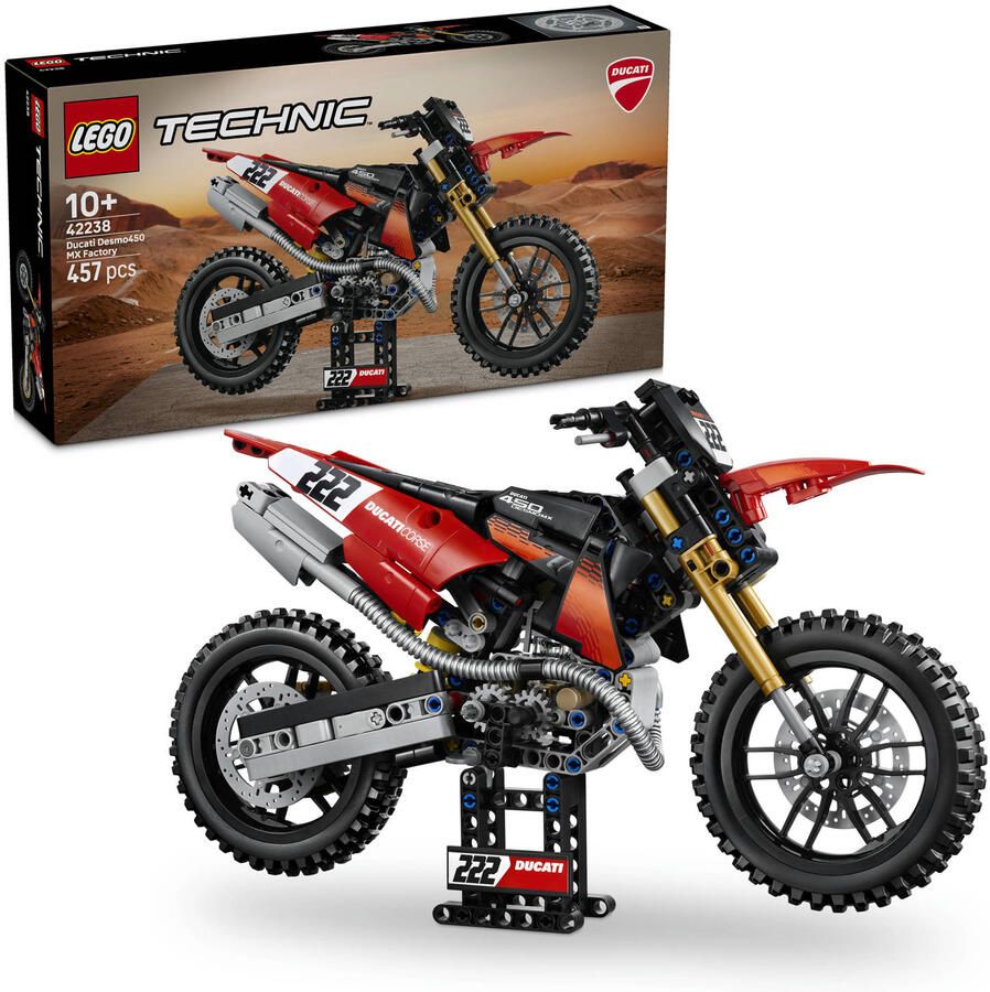 LEGO Technic Ducati Desmo450 MX Factory Motor Speelgoed 42238