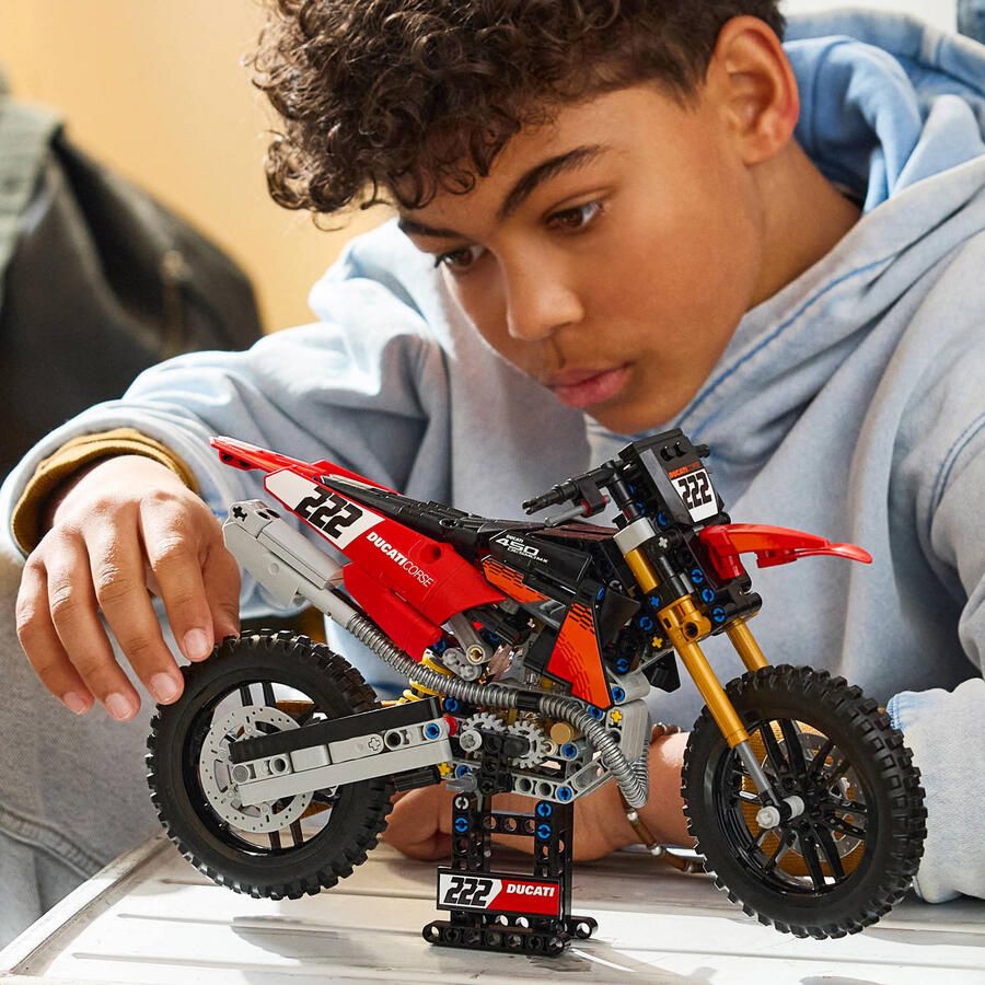 LEGO Technic Ducati Desmo450 MX Factory Motor Speelgoed 42238 - Foto 4