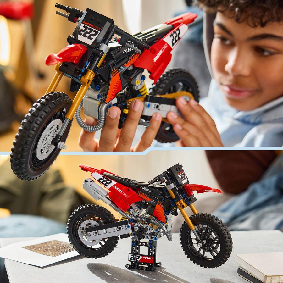 LEGO Technic Ducati Desmo450 MX Factory Motor Speelgoed 42238 - Foto 5