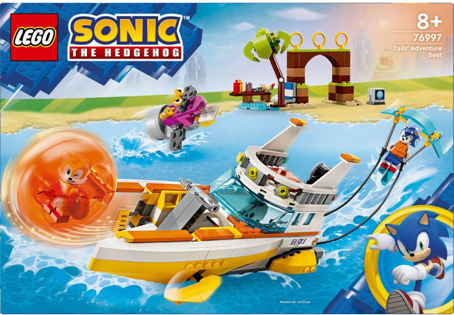 LEGO Sonic the Hedgehog Tails' avonturenboot Boot Speelgoed voor Kinderen 76997