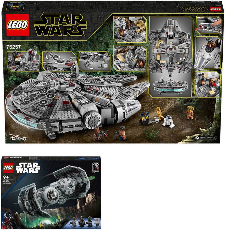 LEGO Star Wars Millennium Falcon 75257 + TIE Bomber 75347