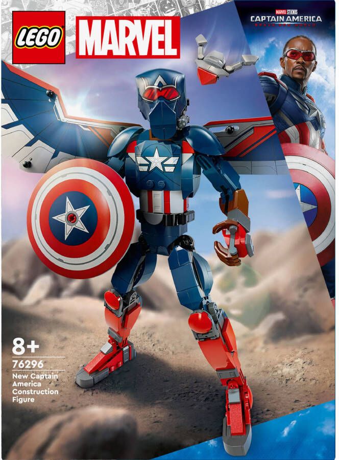 LEGO Super Heroes Marvel Nieuwe Captain America bouwfiguur 76296