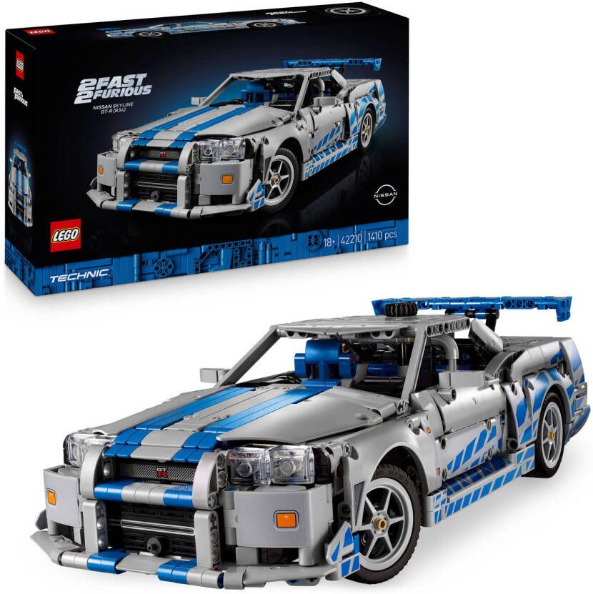 Lego Technic 2 Fast 2 Furious Nissan Skyline GT-R (R34) auto 42210 - Foto 5