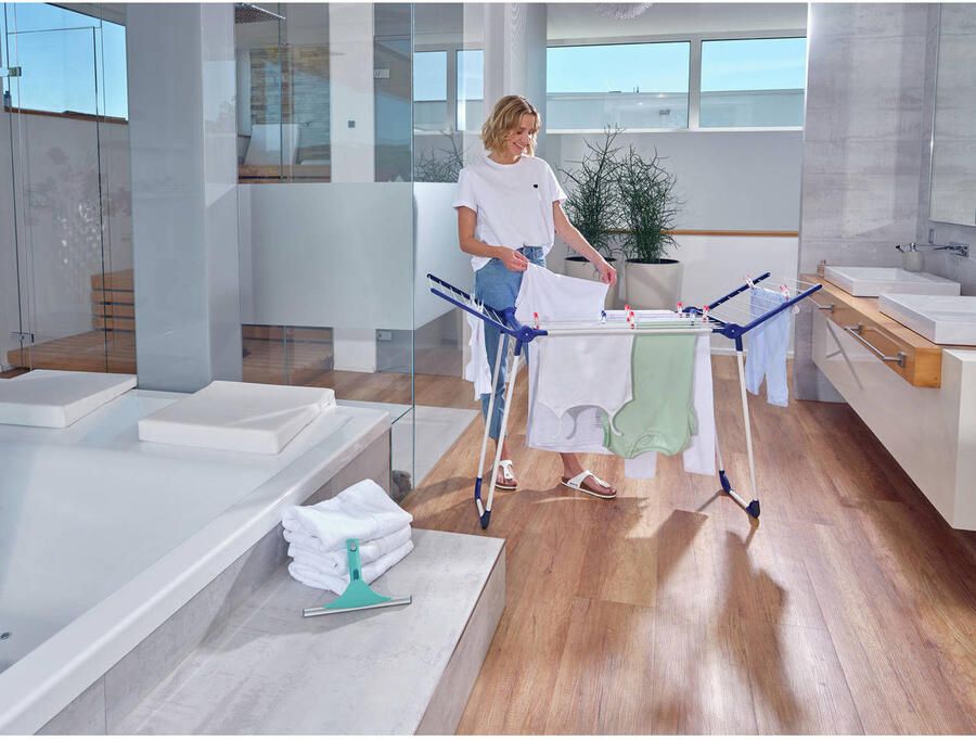 LEIFTHEIT Leifheit Droogrek Pegasus Solid Compact 120 Wit blauw - Foto 5