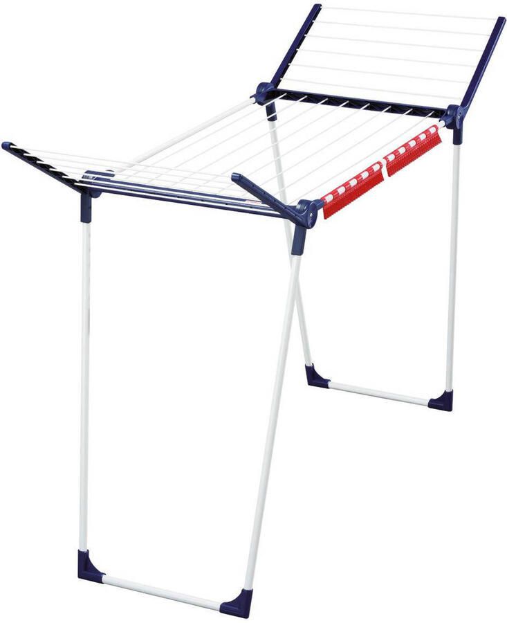 Leifheit droogrek pegasus 150 solid slim 15 m drooglengte wit blauw rood