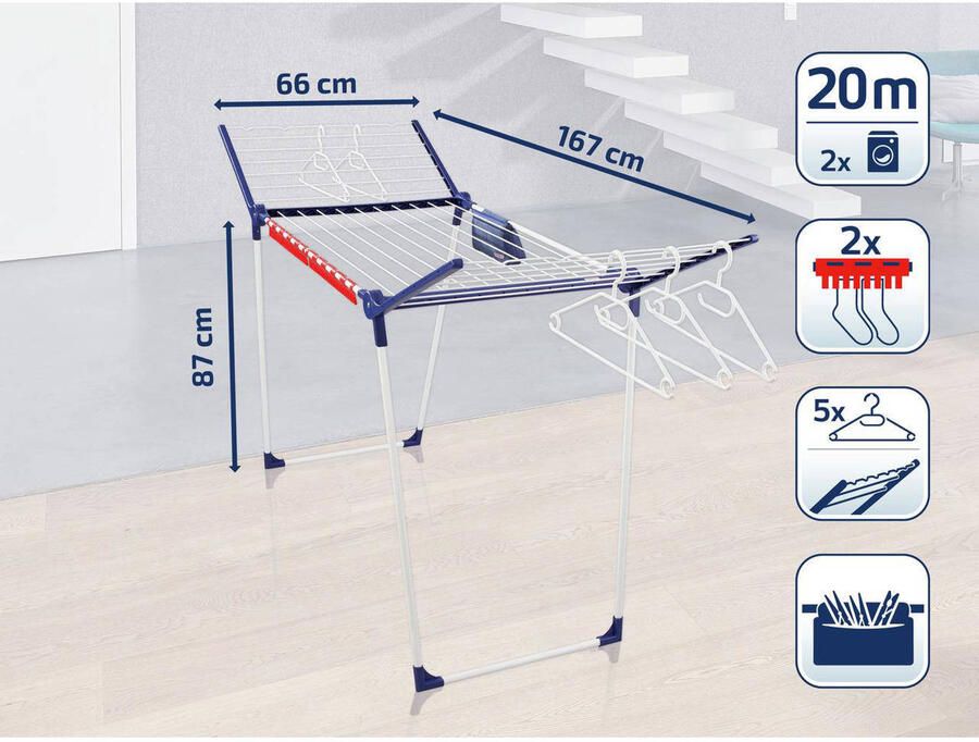 Leifheit Droogrek Pegasus 200 Solid Comfort | Was-&Droogrekken | 4006501815163
