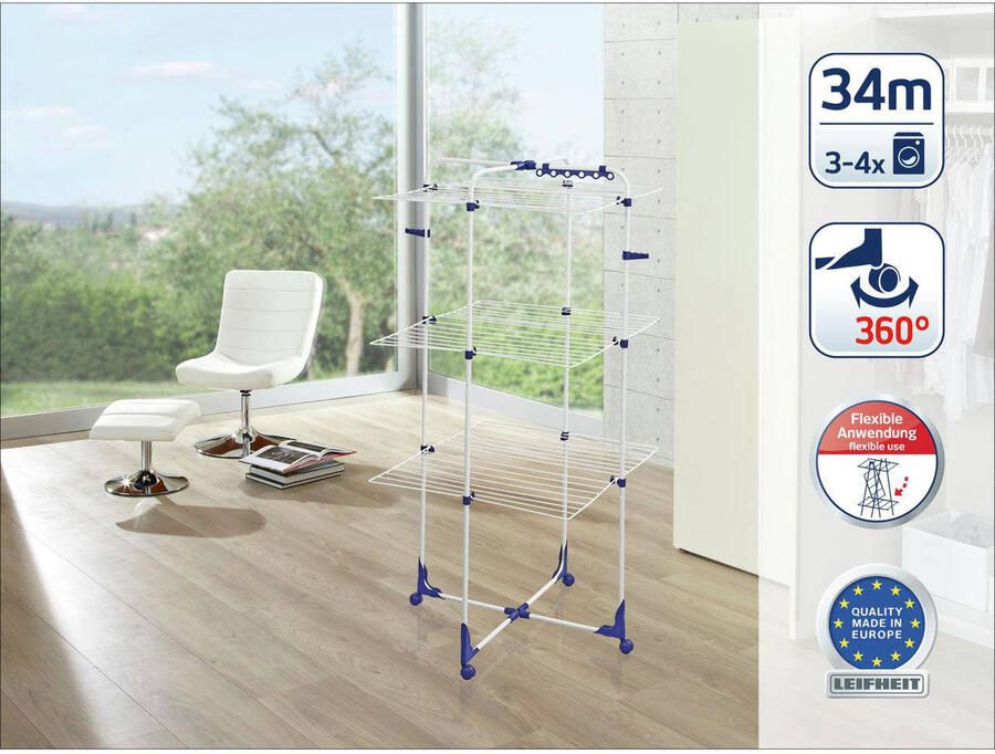 Leifheit droogtoren Classic Tower 340 34 m drooglengte