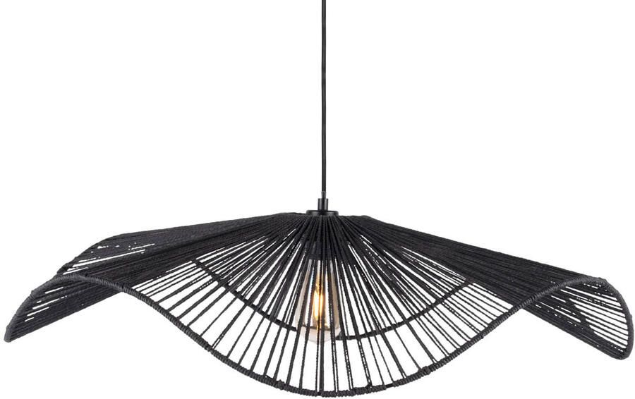 Leitmotiv Hanglamp Sombra Jute 80cm Zwart