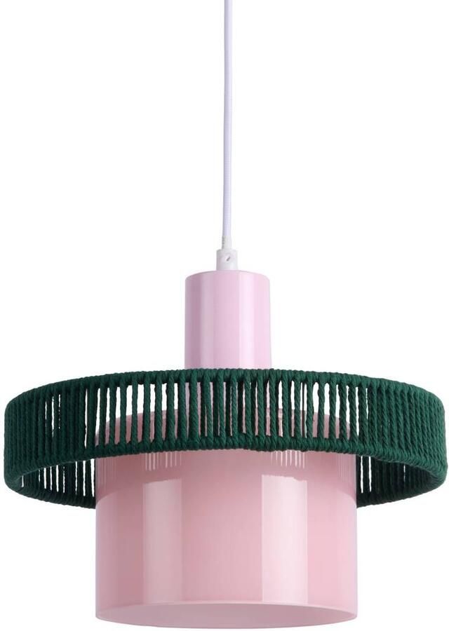 Leitmotiv Hanglamp Wide zachtroze groen