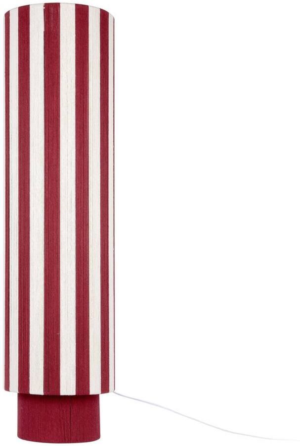 Leitmotiv Vloerlamp Vienna Stripes burgundy gebrokenwit