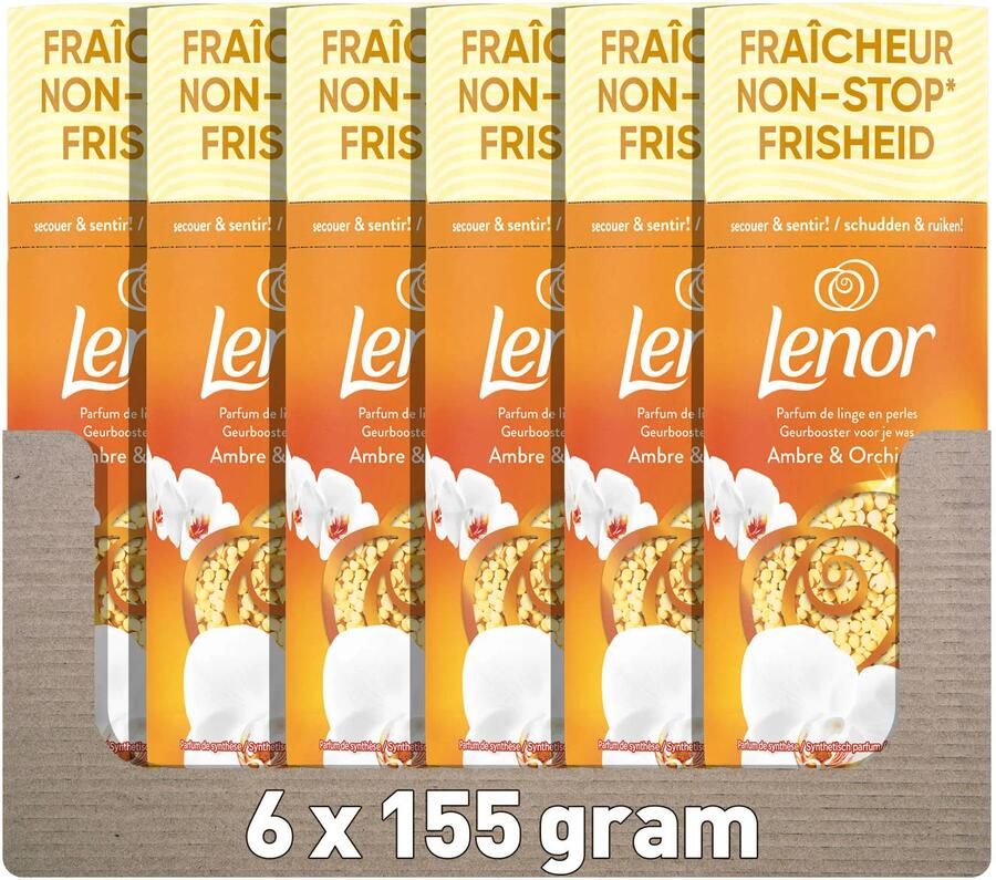 Lenor Geurbooster Amber & Orchidee 6 x 155g