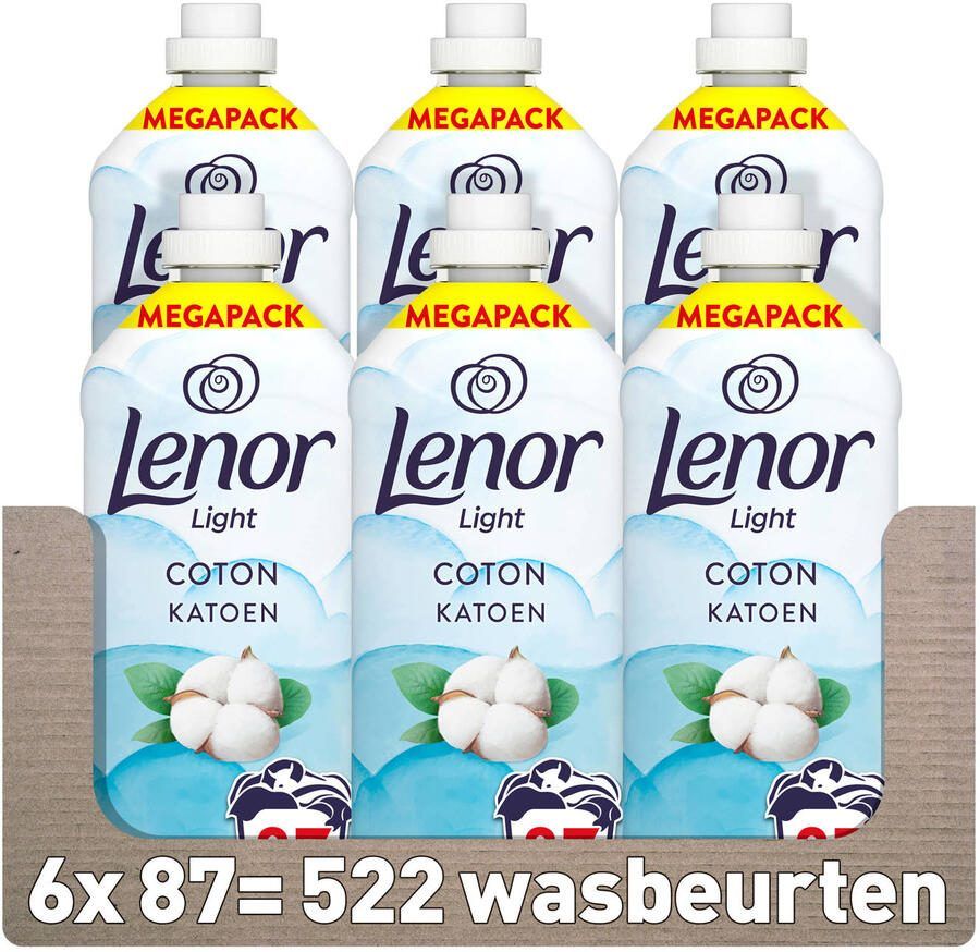 Lenor Wasverzachter Katoen 6 x 1 827 liter 6 x 87 Wasbeurten 522 wasbeurten