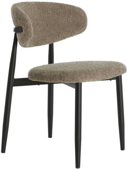 Light & Living Eetkamerstoel Eniola Chenille Taupe