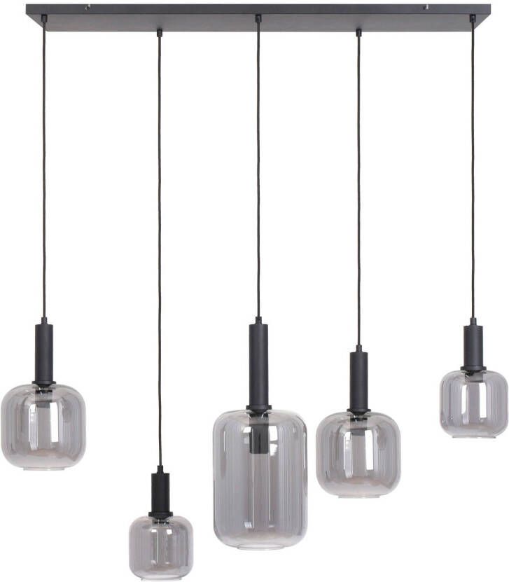 Light & Living Hanglamp Lekar Smoke Glas 110x22x32cm 5L Modern Hanglampen Eetkamer Slaapkamer Woonkamer - Foto 3
