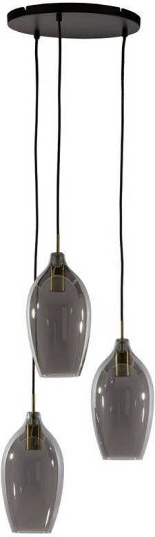 Light & Living Hanglamp Lukaro 3-lamps Smoke Antiek Brons