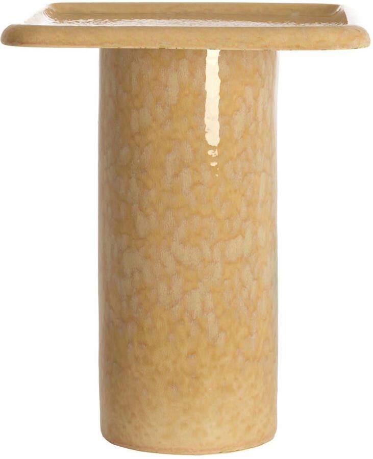 Light & Living Bijzettafel Luarca Keramiek 45 x 45cm Licht Perzik Rond
