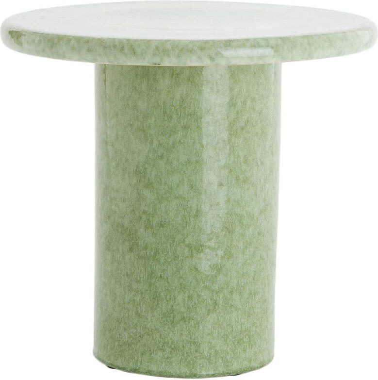 Light & Living Ronde Bijzettafel Tudo Keramiek Ø40cm Mintgroen