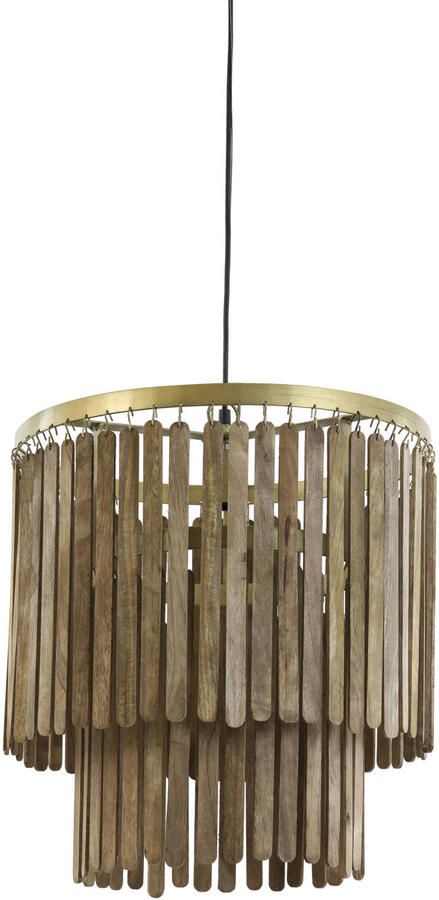 Light & Living Light&living Hanglamp Ø45x43 cm GULARO hout donker bruin