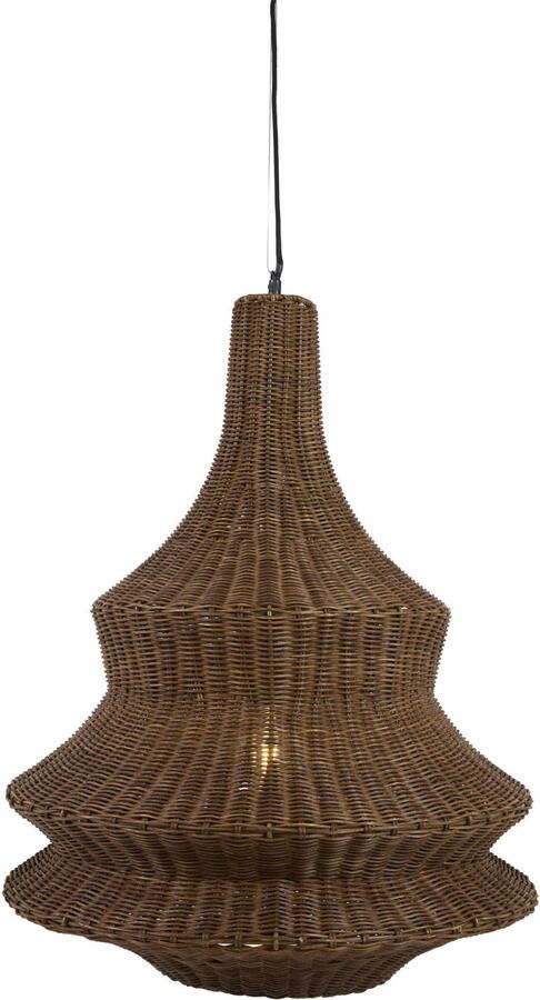 Light & Living Hanglamp Nemzor Rotan Ø52cm Bruin Rond