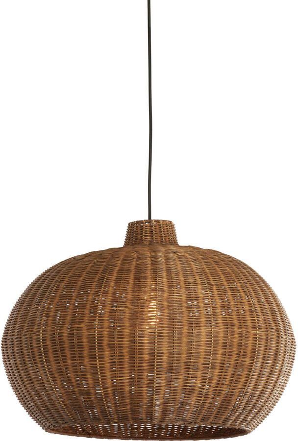 Light & Living Hanglamp Melzor Rotan Ø55cm Donkerbruin Rond