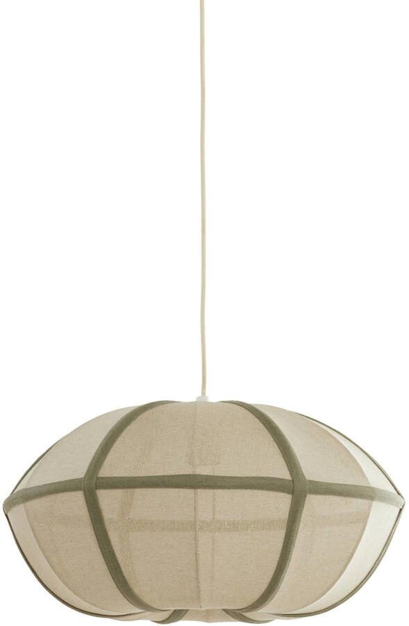 Light & Living Hanglamp Mirelys Ø49cm Naturel Olijfgroen Rond