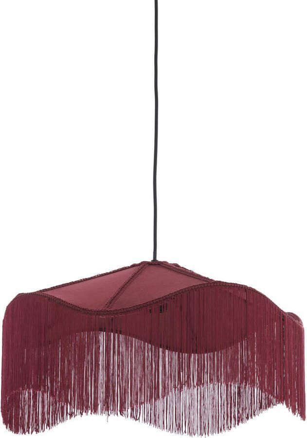 Light & Living Hanglamp Tiffany Velvet Ø50cm Bordeaux Rond