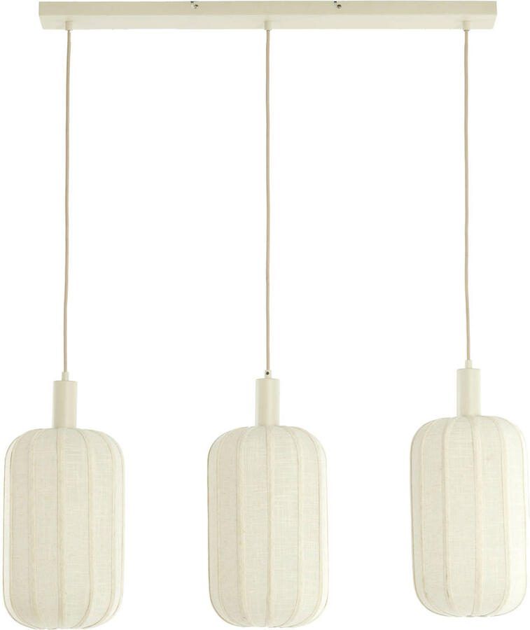 Light & Living Hanglamp Tufia 3-lamps Linnen Crème