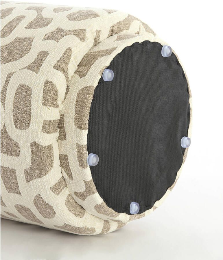 Light & Living Poef Davonte Ø40cm Taupe Beige Rond - Foto 3